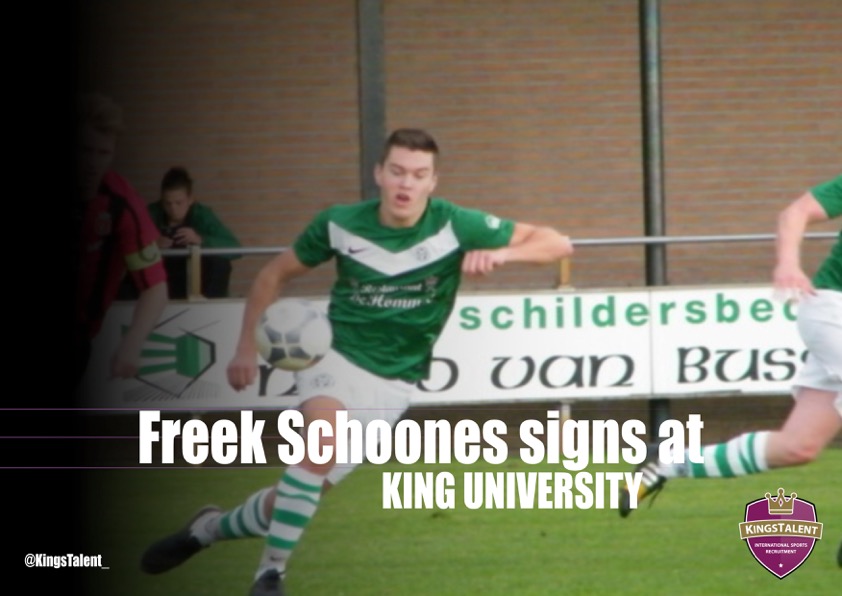 Freek Schoones signs at King University