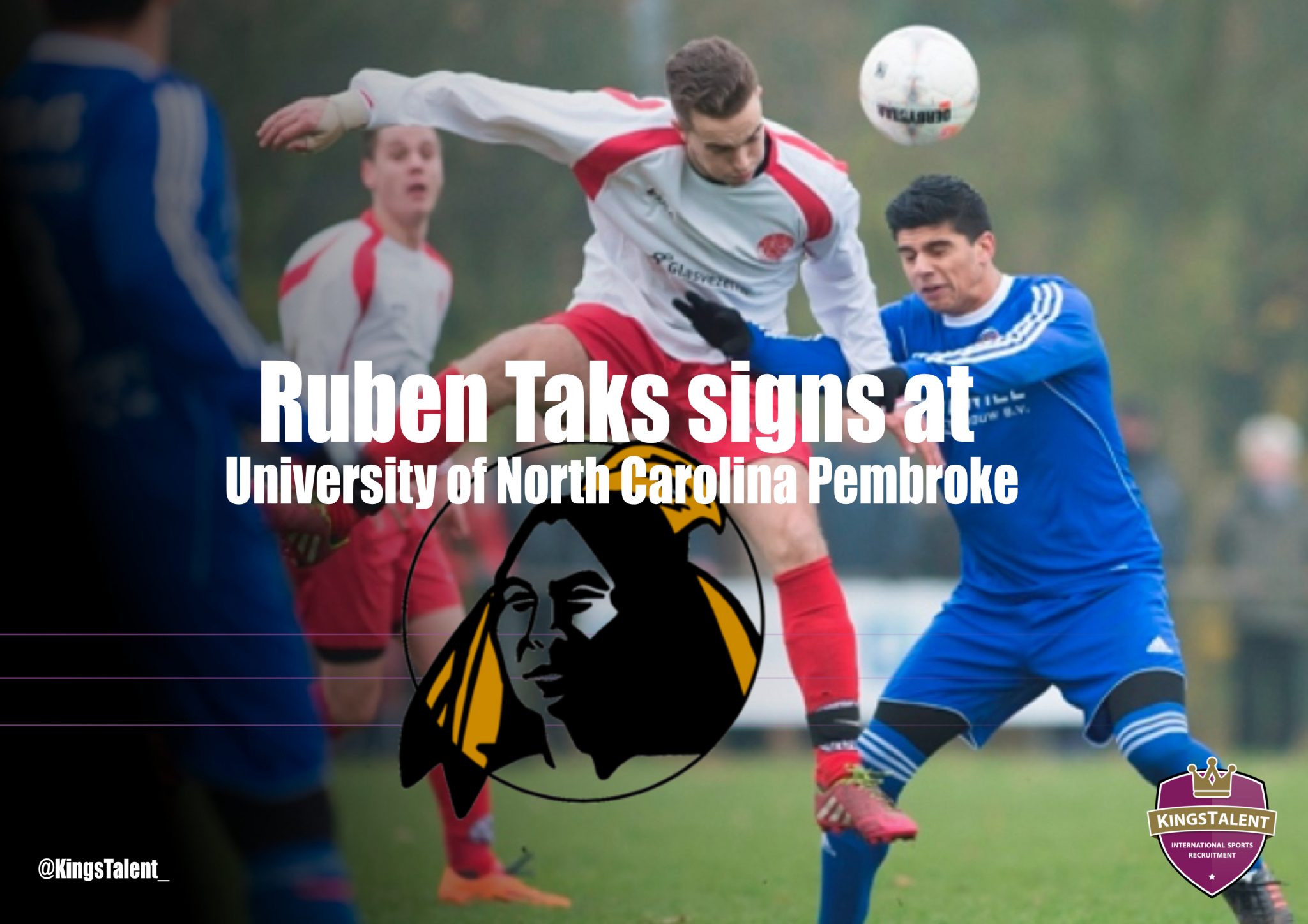 Ruben Taks signs at UNCP